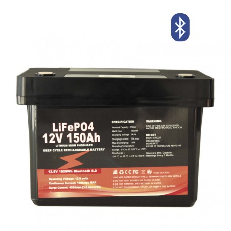 LiFePO4 аккумулятор 150Аг 12.8В BMS 150A для інвертора 1800Вт +Bluetooth модуль